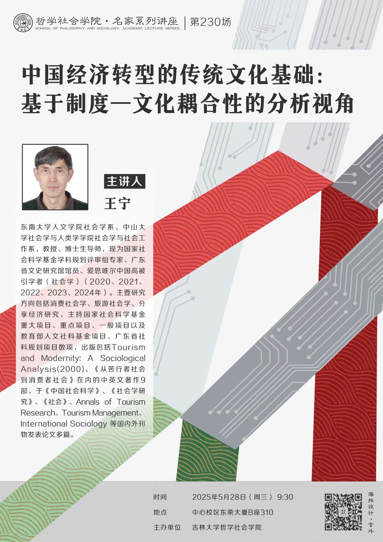 【丝袜诱惑
名家系列讲座第230场】王宁：中国经济转型的传统文化基础：基于制度—文化耦合性的分析视角